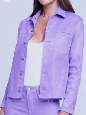 l’agence  Janelle Lavender denim  Janelle Jacket - Women’s Stylish Button-Front